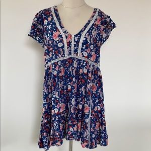ASOS Petite Floral Cover Up Babydoll Sun Dress